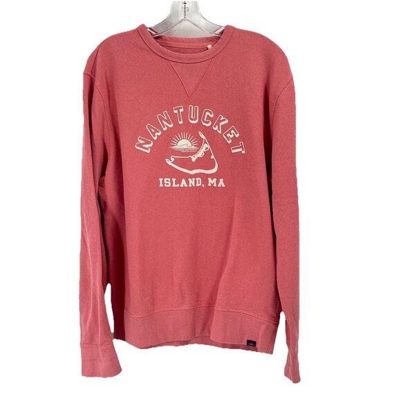 Faherty Crew Neck Sweatshirt Nantucket Red Sz Womens Large - Picture 1 of 6